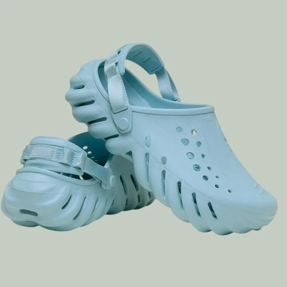 Crocs Echo Clog Light Blue Streetwear Molded Slip On  Mens Size 13 NEW